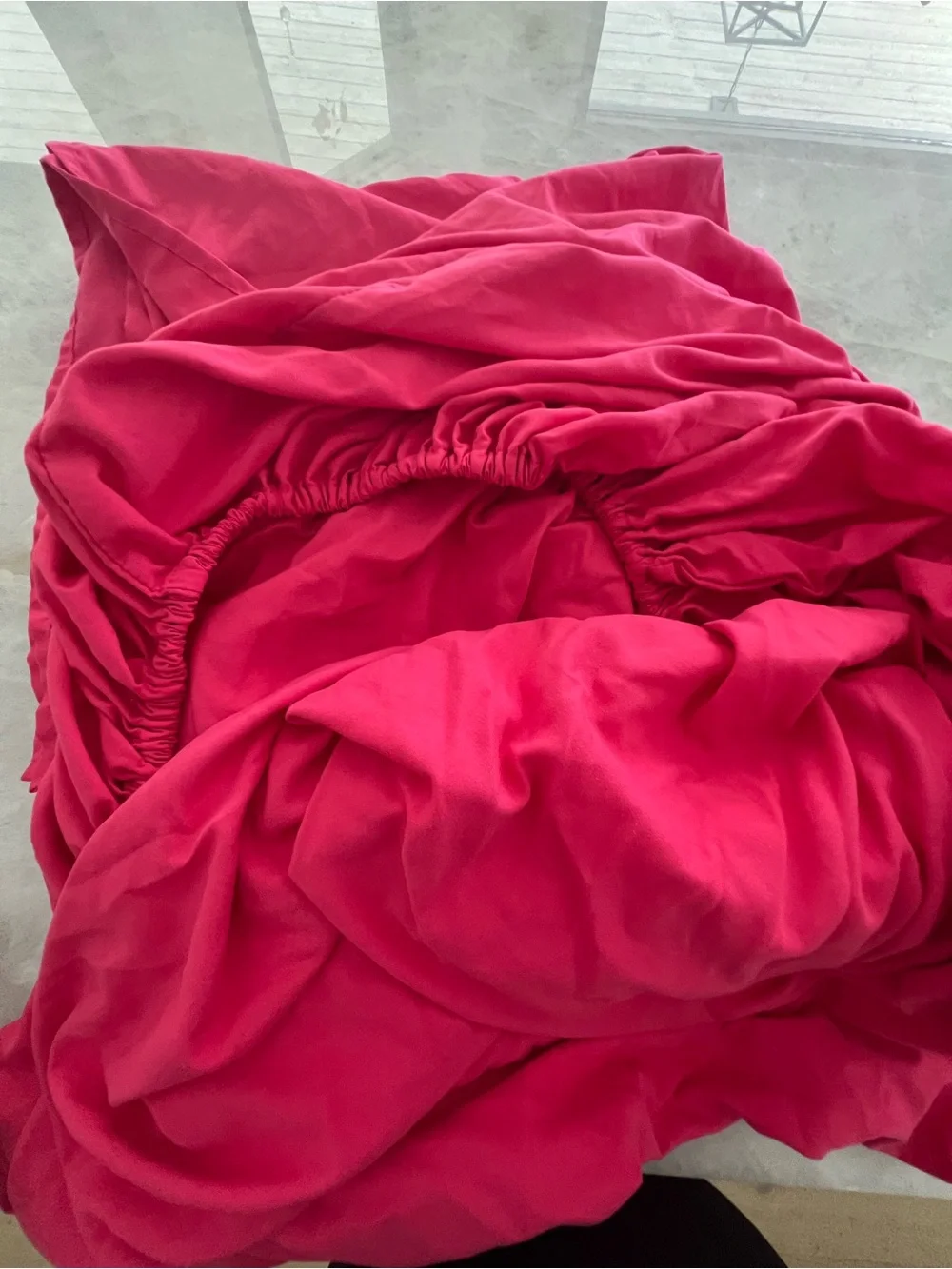 American Home hot pink twin sheet set